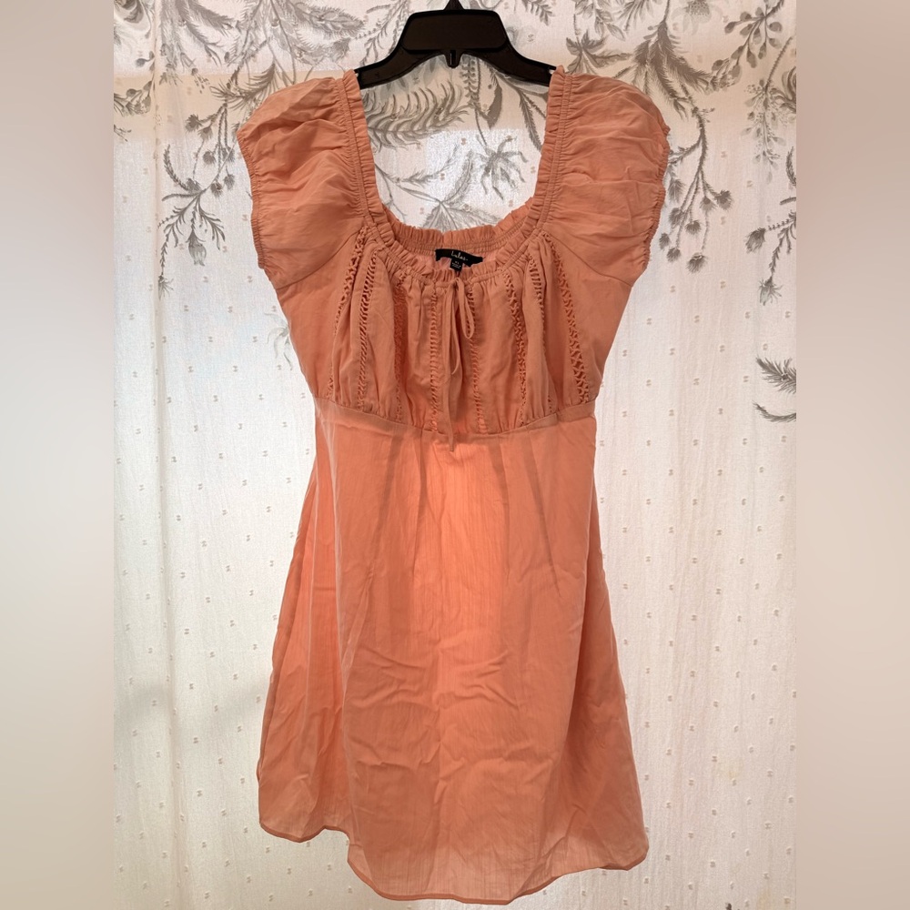 Lulu's Coral Ruffle Top